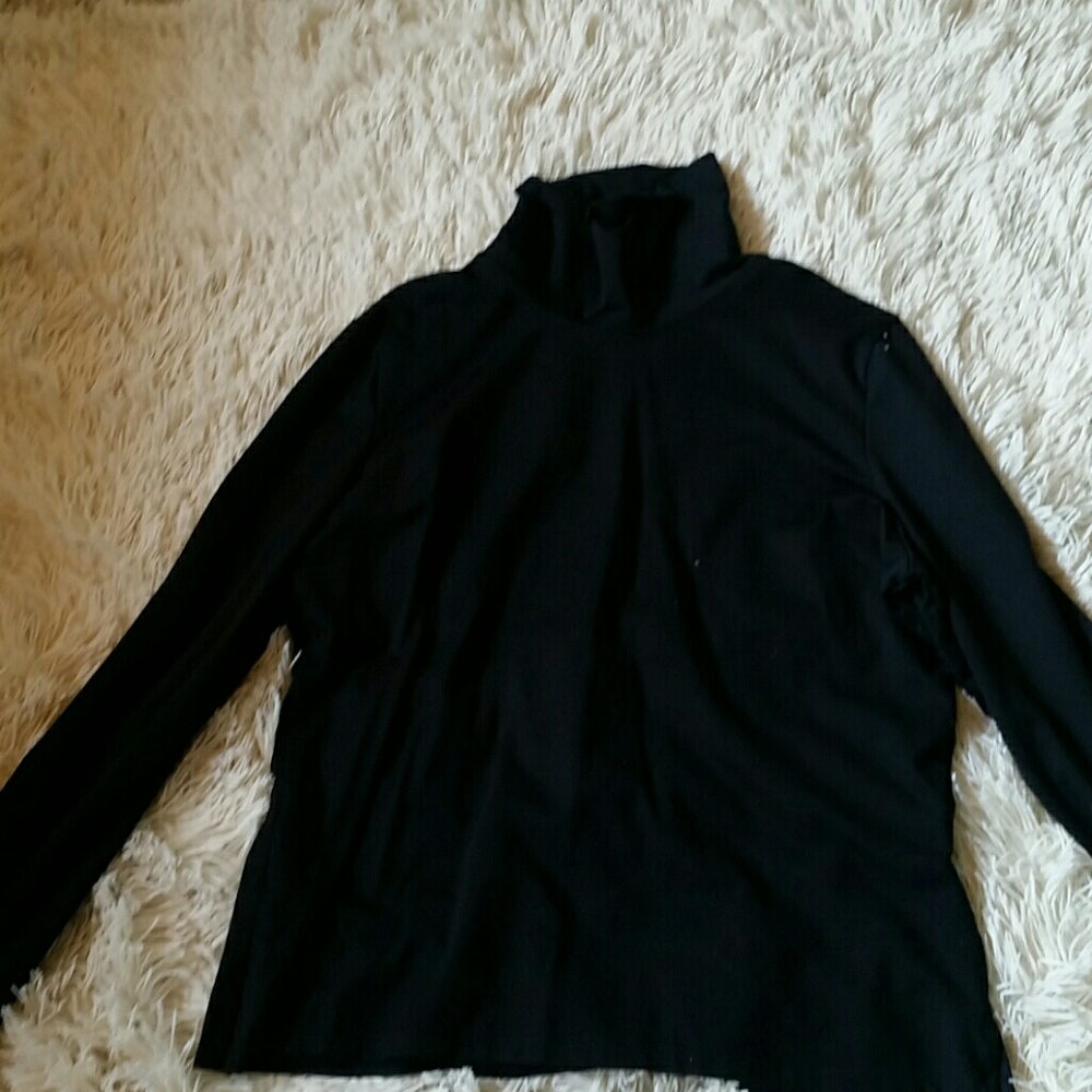 A black turtle neck