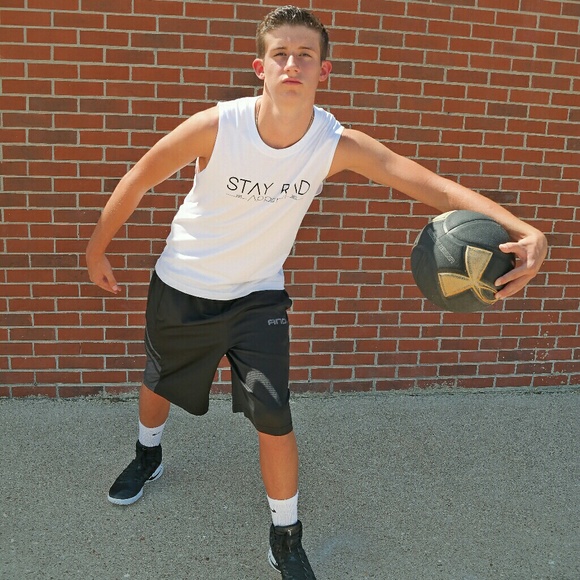 Stay Rad Men's Medium Muscle Tank White - Picture 3 of 4