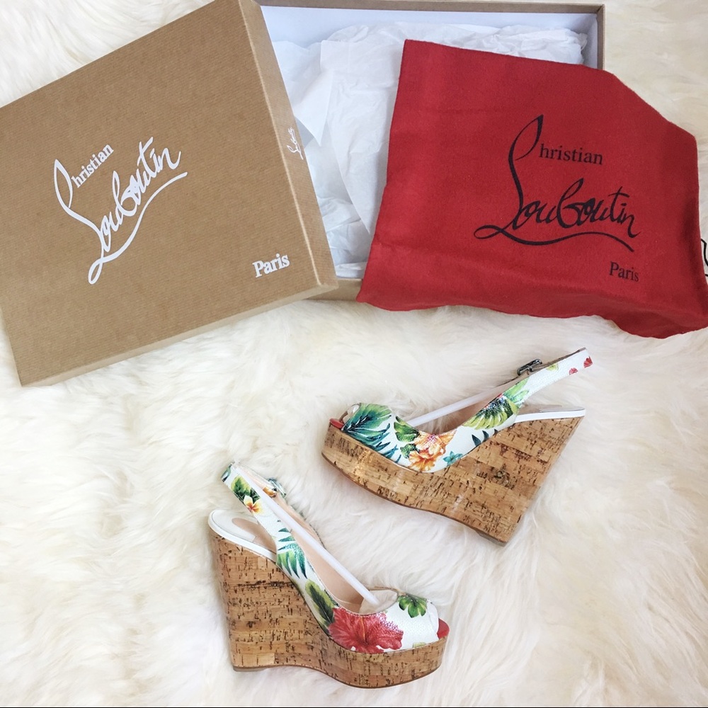 BNIB Christian Louboutin wedge 140 - Picture 1 of 5
