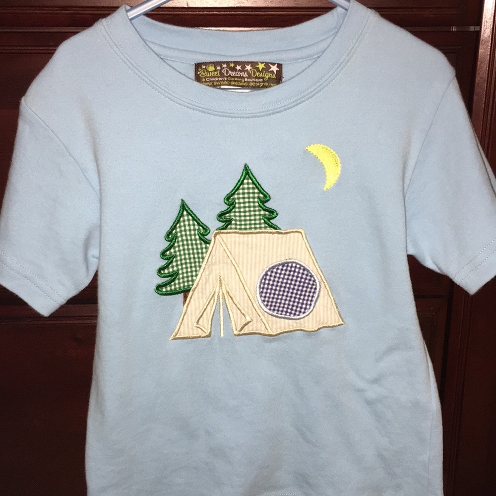 Appliquéd Camping Shirt