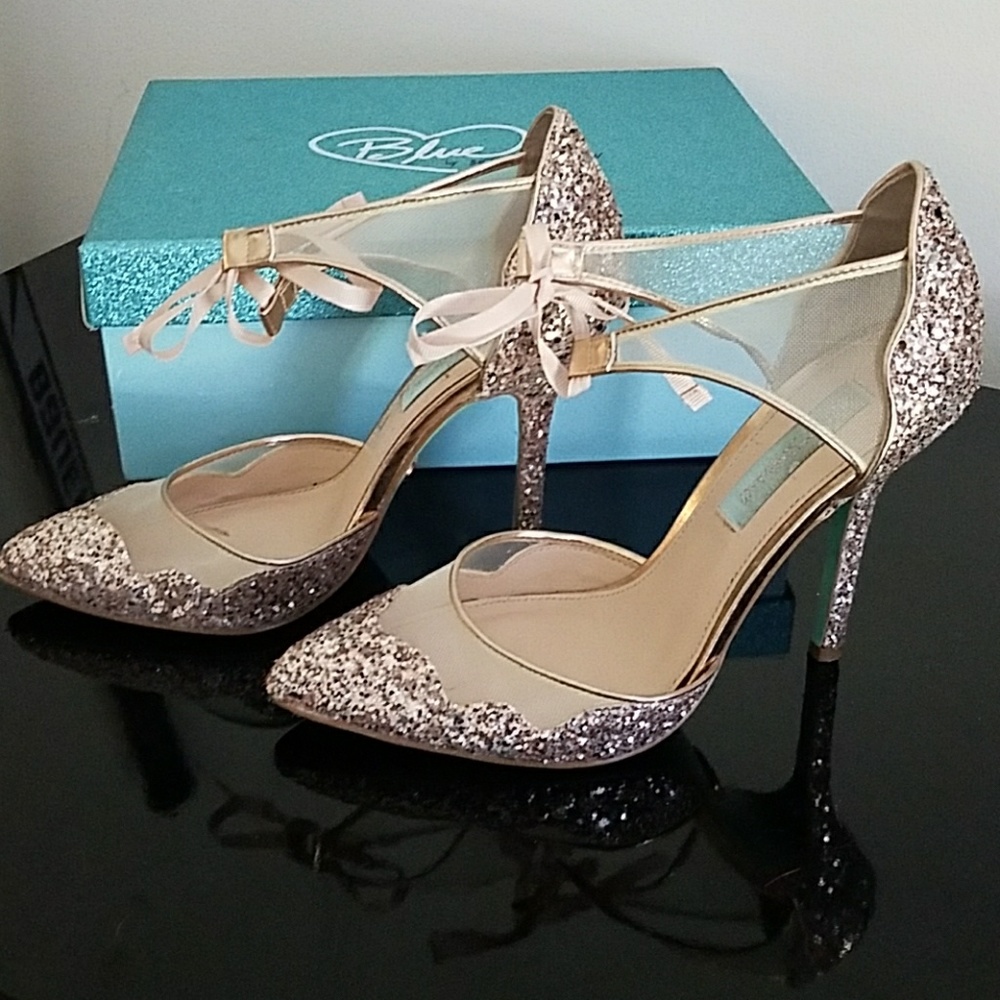 Blue by Betsey Johnson Stella in Champagne Glitter