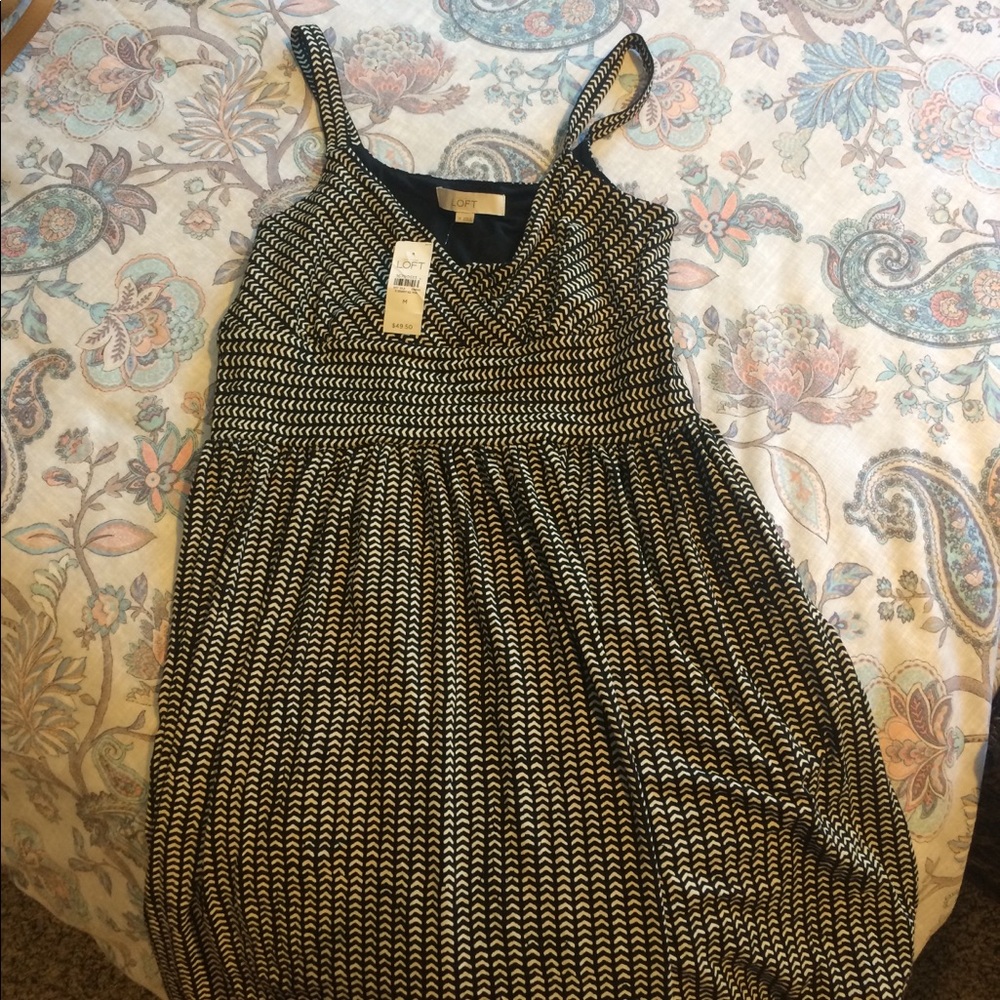 Ann Taylor Loft black and white dress