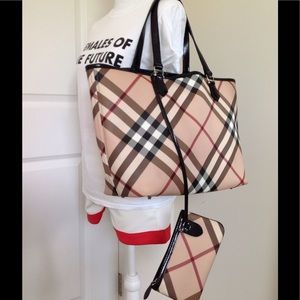burberry supernova check tote