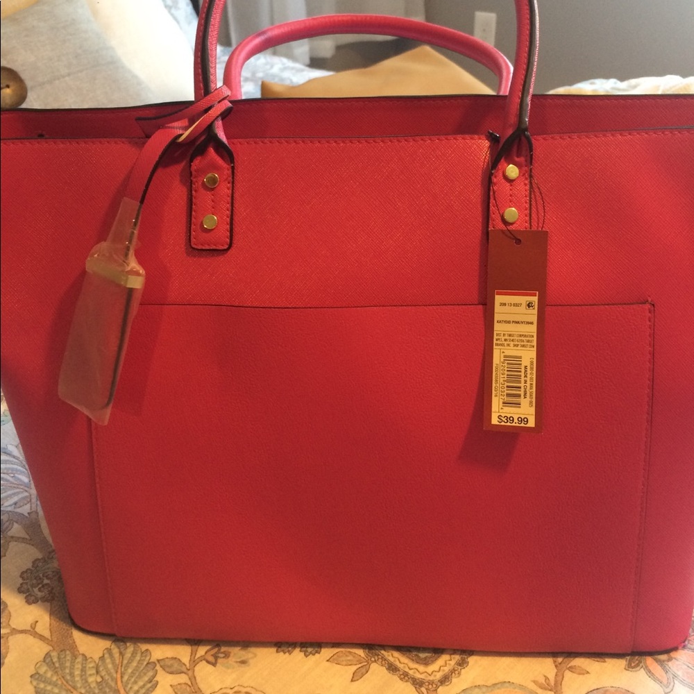 Pink tote bag