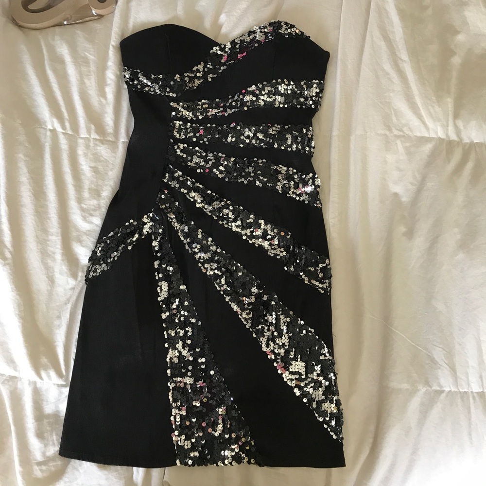 Black sparkly mini dress