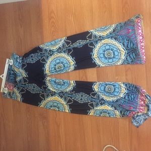 Boho Flowy Loose Pants! Planet Blue Exumas size M