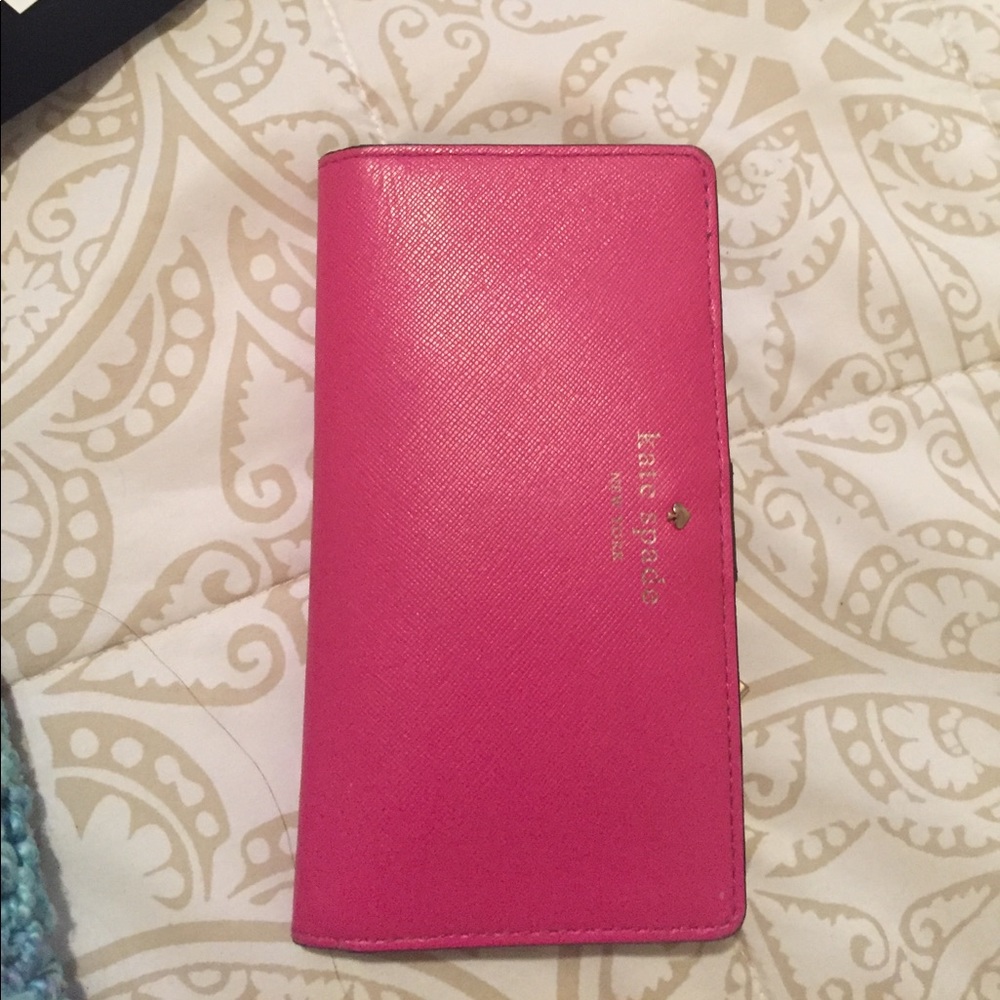 Kate spade hot pink wallet