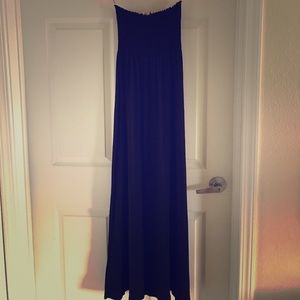 Black strapless maxi dress