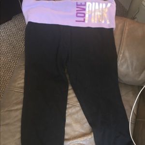 Pink Victoria's Secret Yoga Capri Leggings