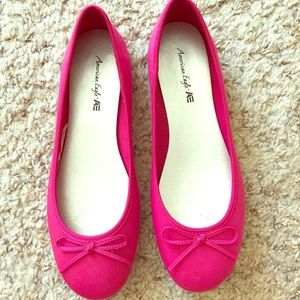 Pink flats