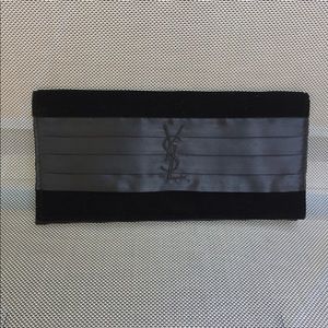 Authentic Saint Laurent Suede & Satin Clutch