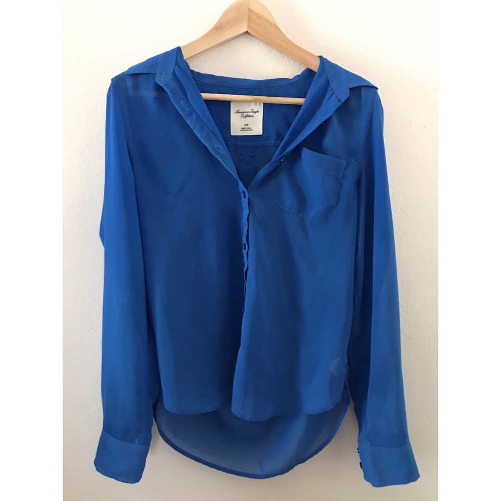 Blue blouse American Eagle Outfitters