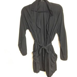 Black Hollister thin trench coat