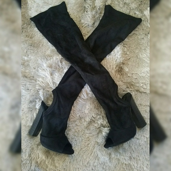 💥Final Price!!💥 Open toed-Knee High boots - Picture 1 of 3