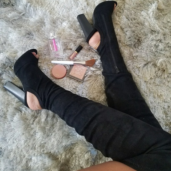 💥Final Price!!💥 Open toed-Knee High boots - Picture 2 of 3