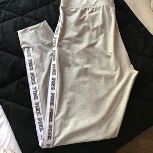 Pink skinny light material joggers