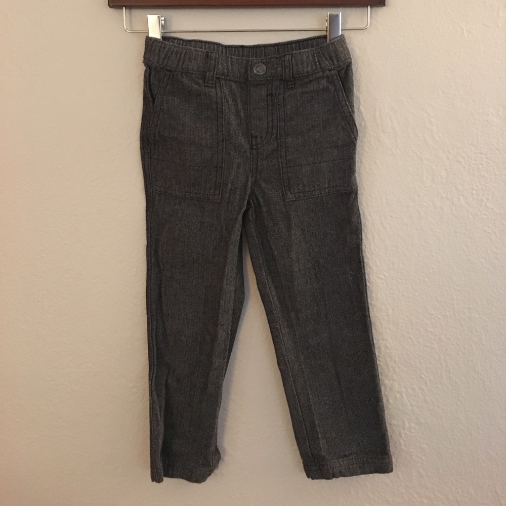 Boy Tea Collection herringbone gray/black pants 4