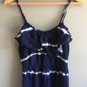 Navy cotton maxi dress