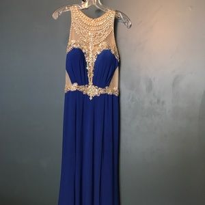 Blue Full Length Formal Gown