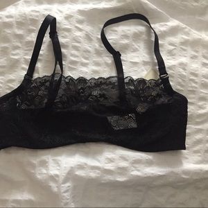 Black lace small bra