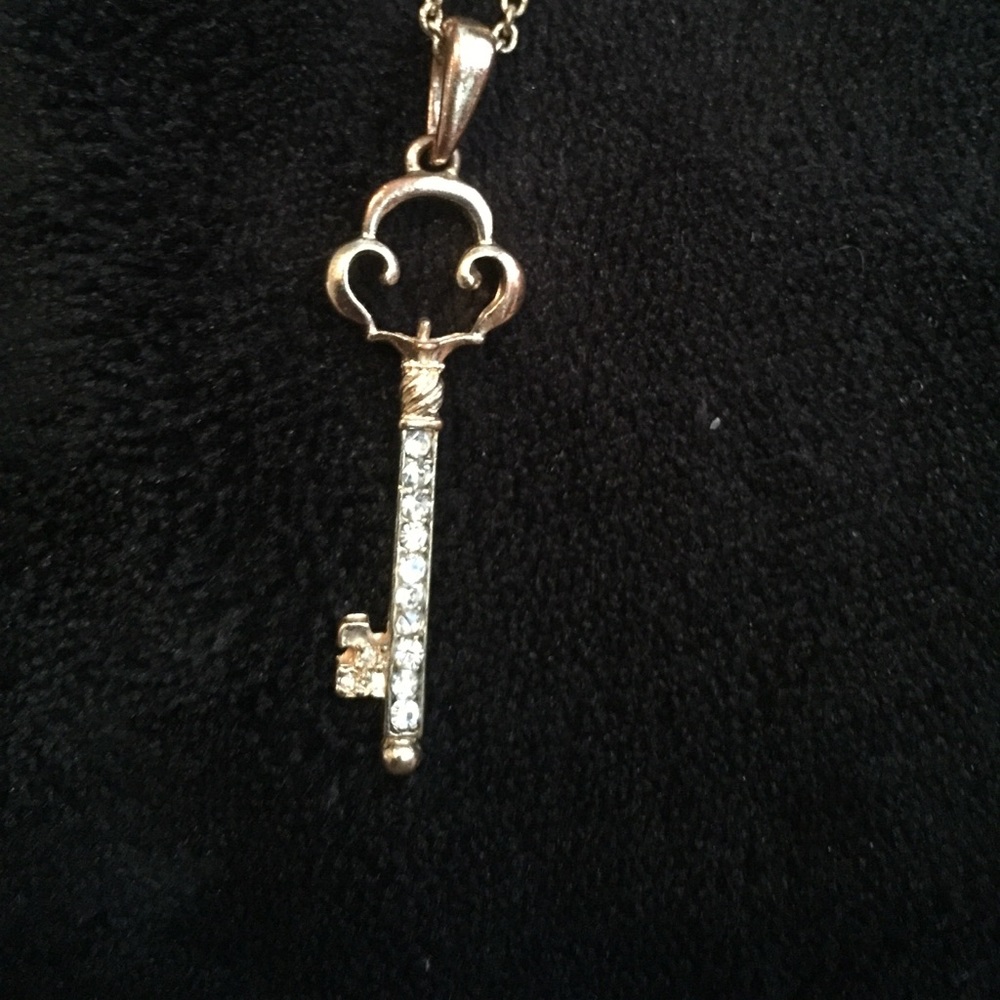 Gold key necklace