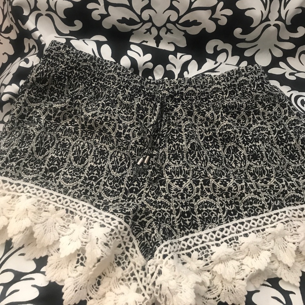 Lace/floral shorts