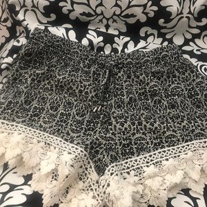 Lace/floral shorts