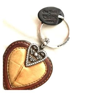 Brighton Leather Heart Keychain