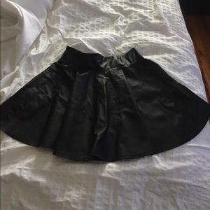 Black mini skirt