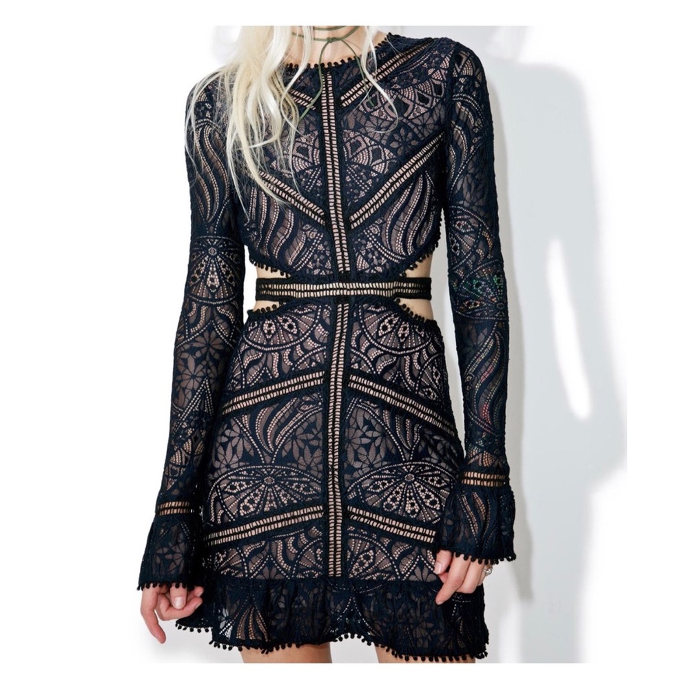 ✨Dark Blue Lace Dress✨