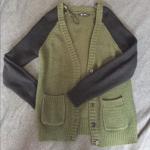 Green/Black Cardigan