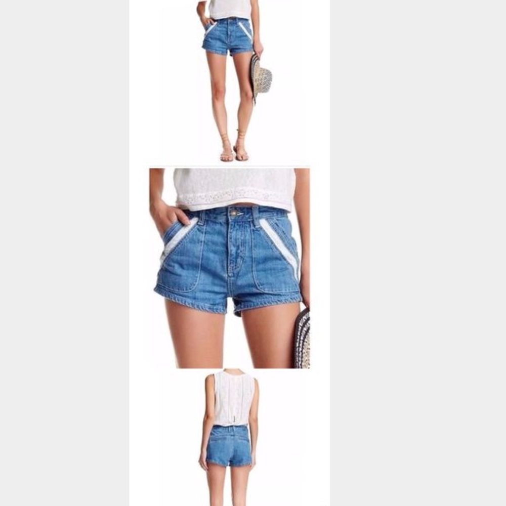 Free People High Waisted Denim Shorts