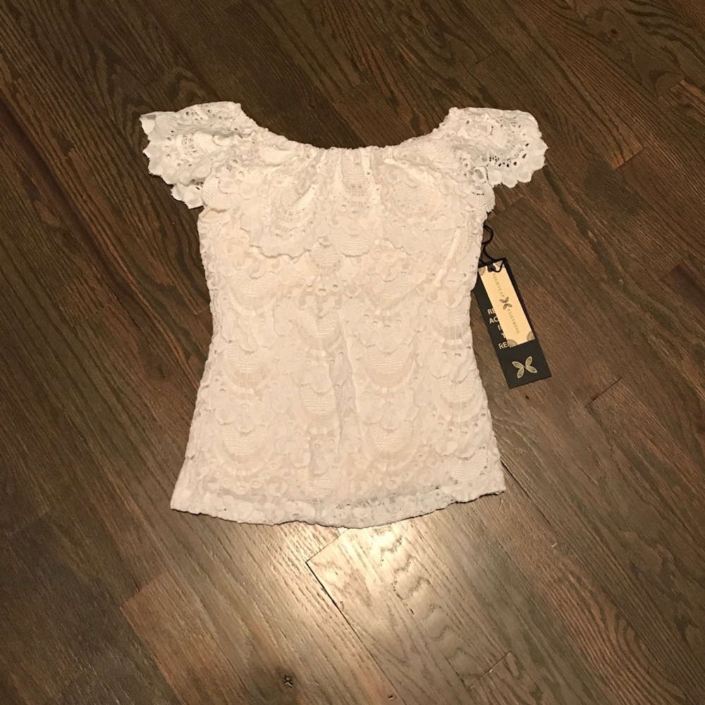 Nightcap Clothing Spanish Lace Off Shoulder Top