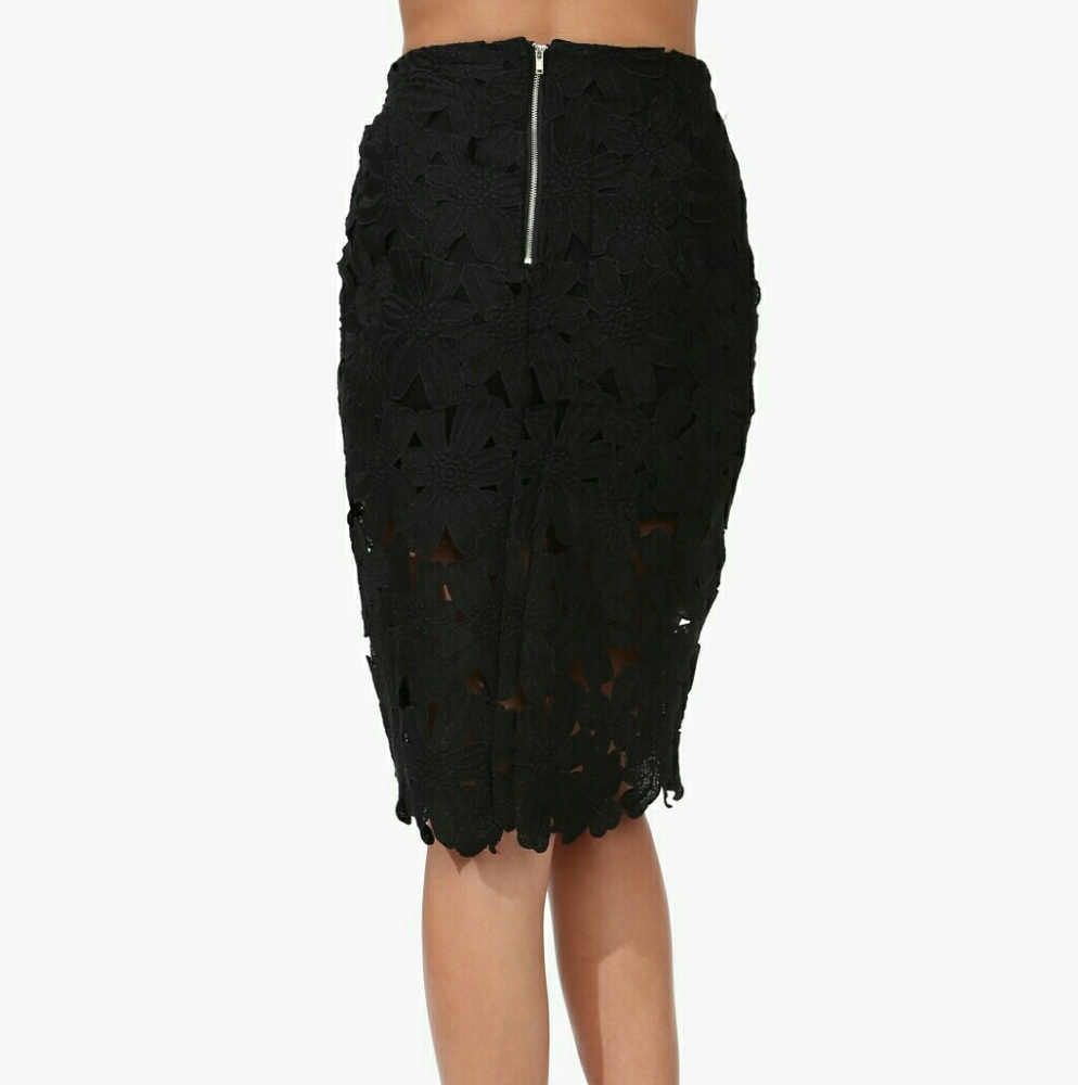 Black Crochet Skirt - Picture 4 of 4