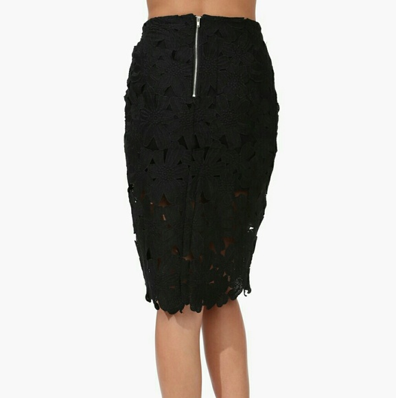 Black Crochet Skirt - Picture 4 of 4