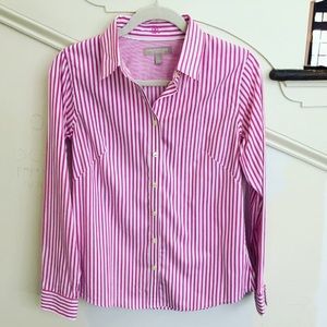 Banana Republic Stripe Fitted Button Down Shirt