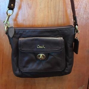 Brown Leather Coach Satchel Cross body bag