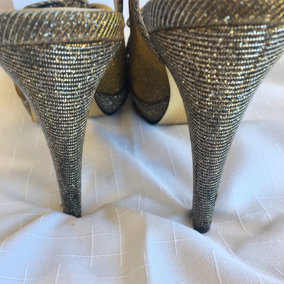 ♦️ Sacha London Metallic Platform Wedges 7.5 ♦️ - Picture 2 of 5