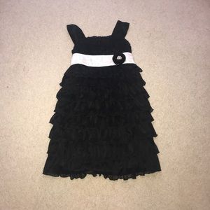 Black ruffled dress