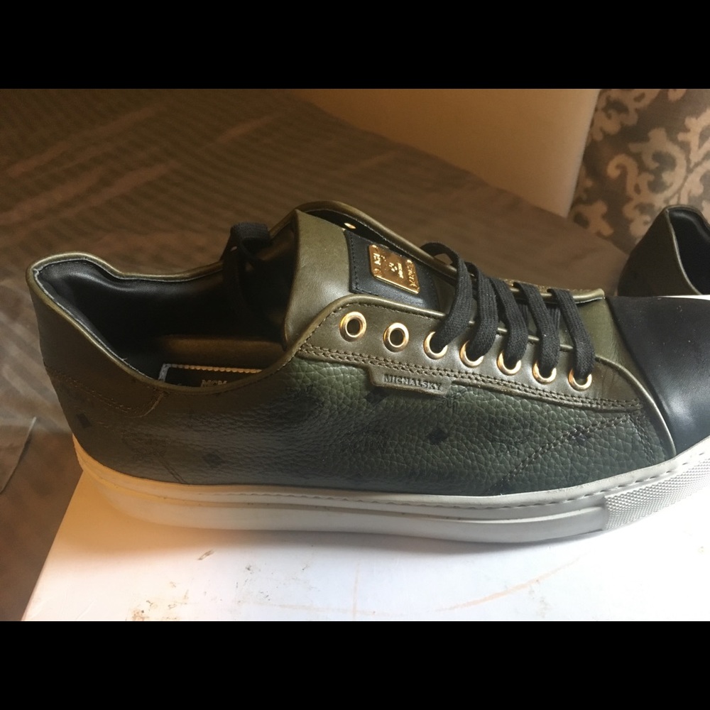 Olive green MCM sneakers size 44
