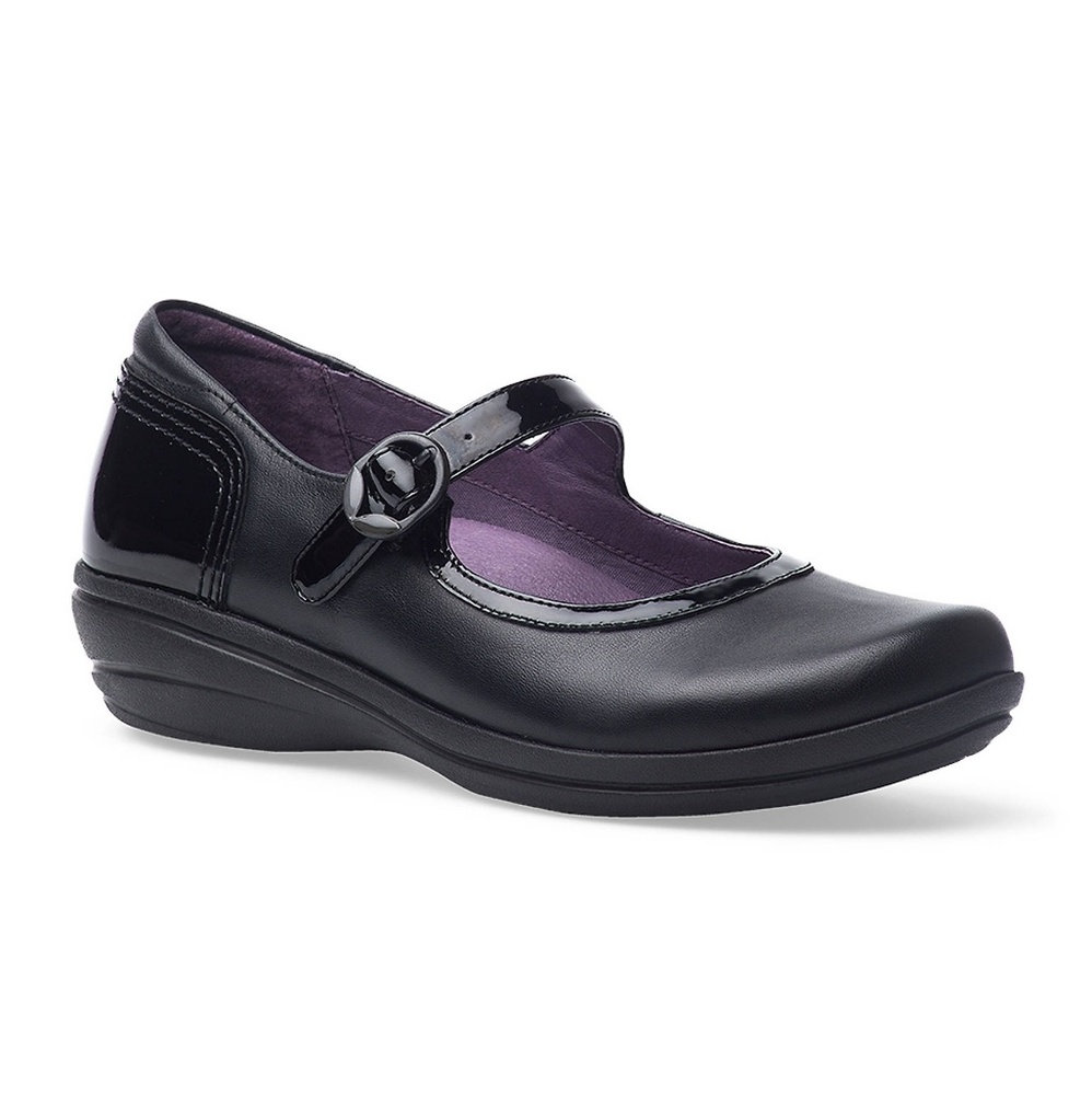 Dansko Black Nappa Misty Clogs