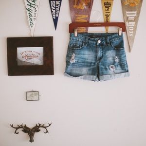 High waisted denim shorts / Urban Outfitters