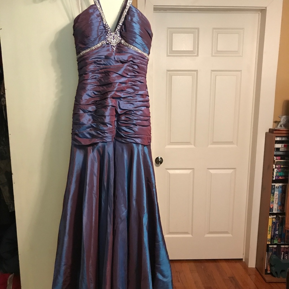 Beautiful iridescent prom or pageant dress.