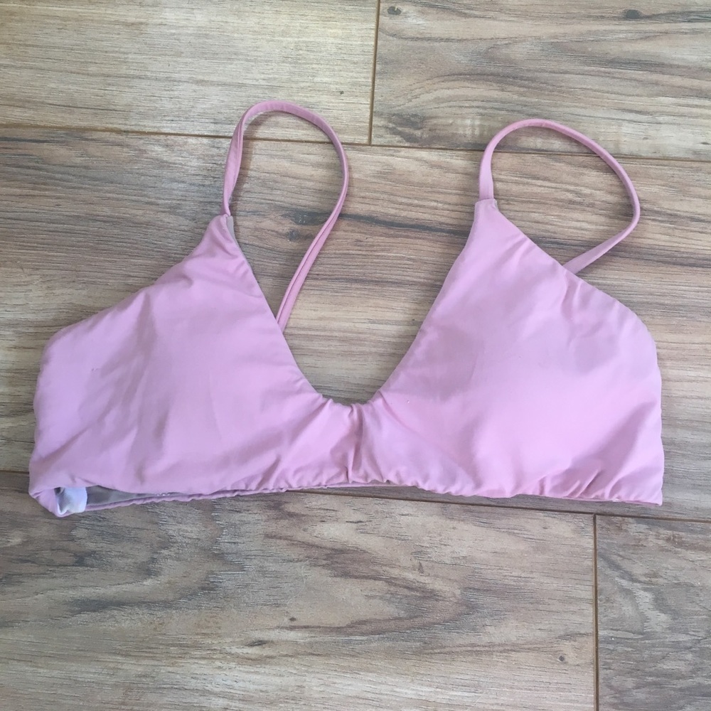 Pink bikini top small
