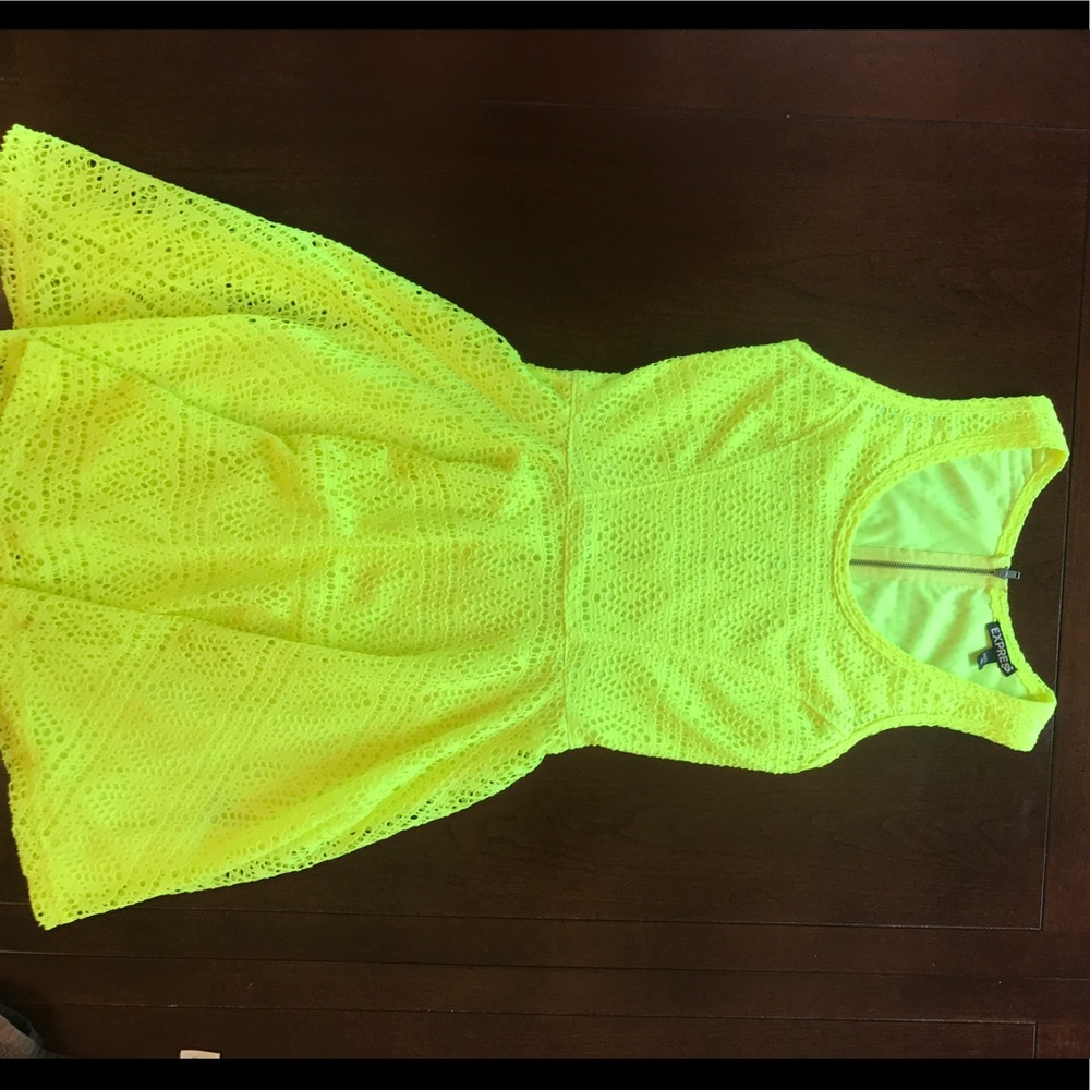 Express Neon Yellow Dress