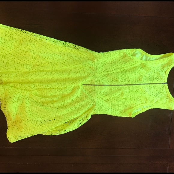 Express Neon Yellow Dress - Picture 2 of 2