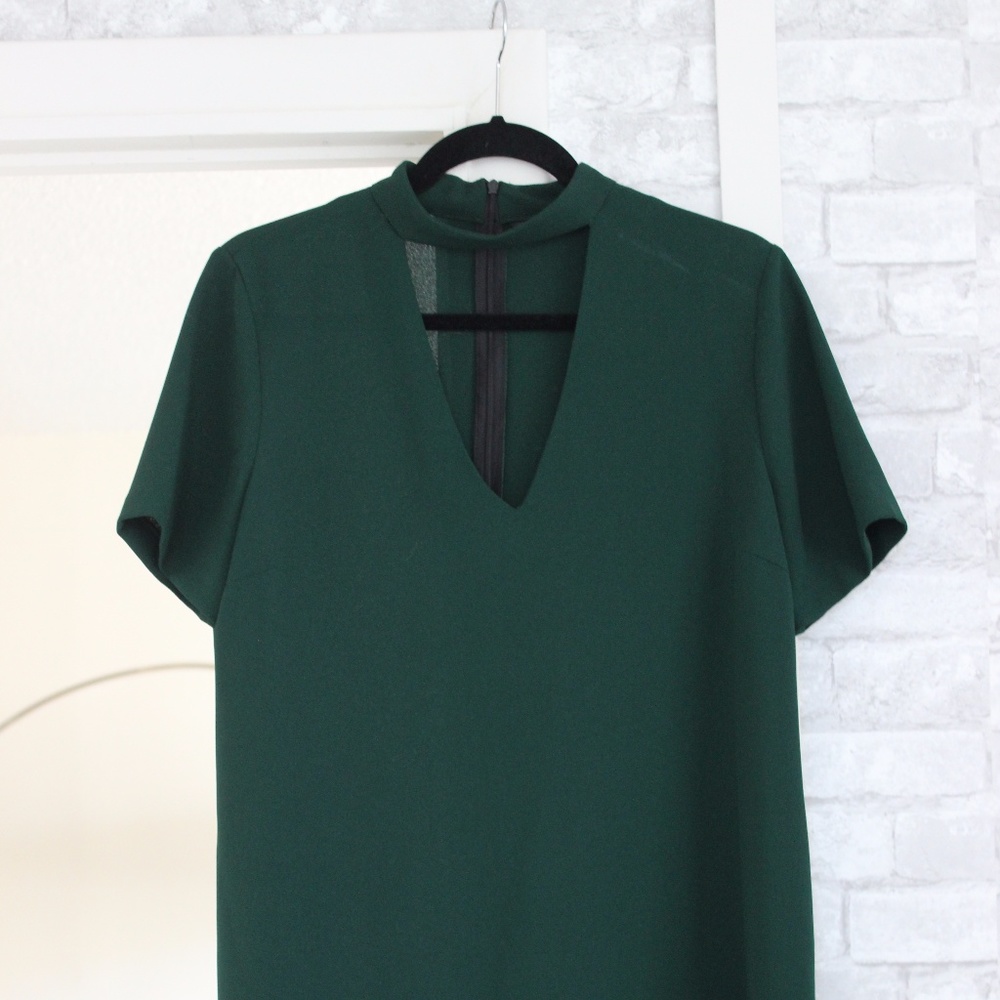 Zara Basic Forest Green Dress