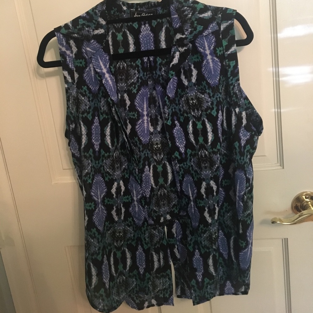 Sam Edelman sleeveless snake print shirt