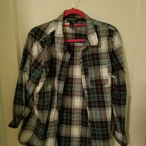 Gap boyfriend plaid shirt