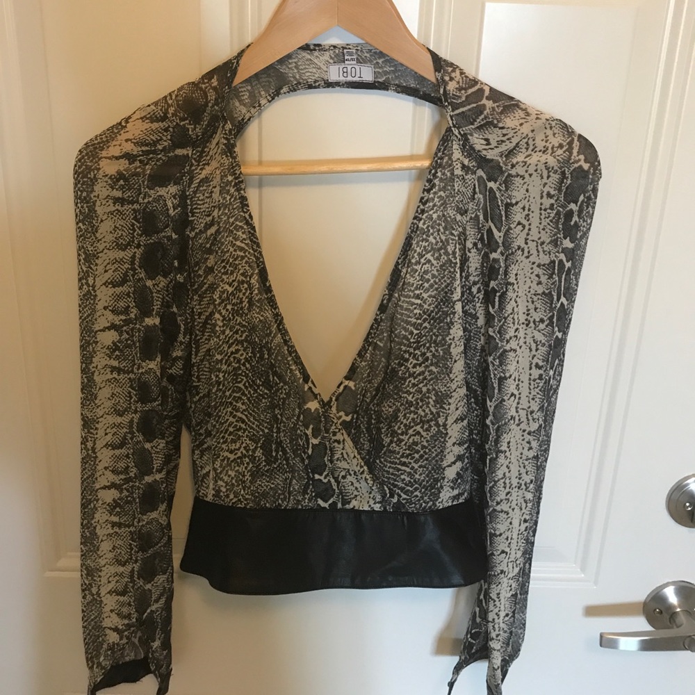 Never worn Tobi snakeskin top